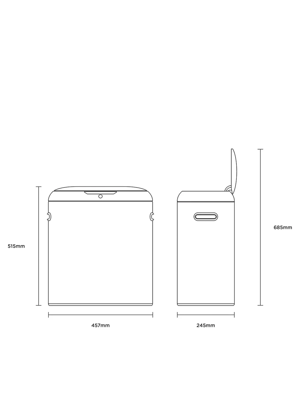 Charles Bentley Black Sensor Bin - One Size Image 5