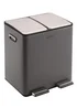 Charles Bentley Double Compartment Dark Grey Kitchen Bin - One Size Image 1