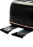 Charles Bentley Toaster Black & Rose Gold (4 Slice) - One Size Image 3