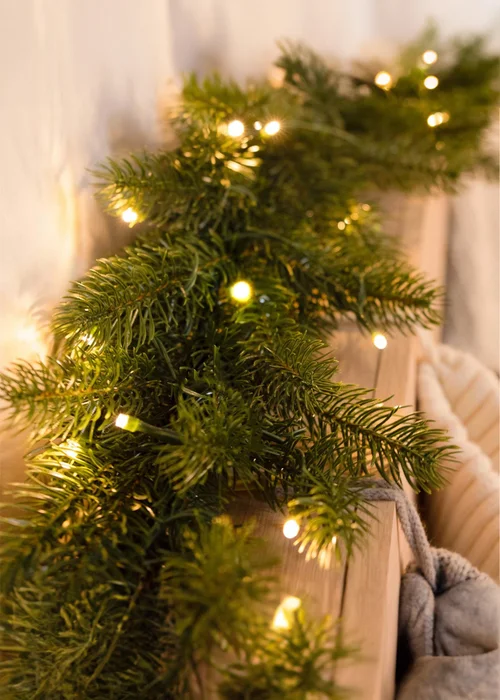 Charles Bentley Faux Pre-Lit Decorative Christmas Garland - One Size Image 2