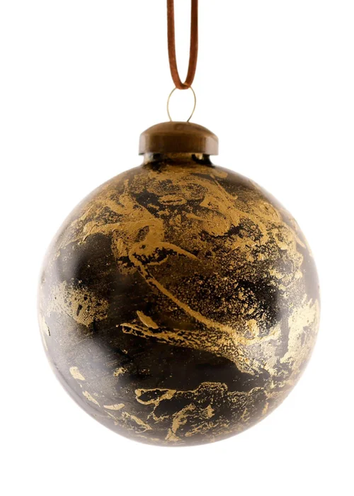 Charles Bentley Pack of 12 Industrial Inspired Glass Baubles (Diameter 8cm) - One Size Image 4