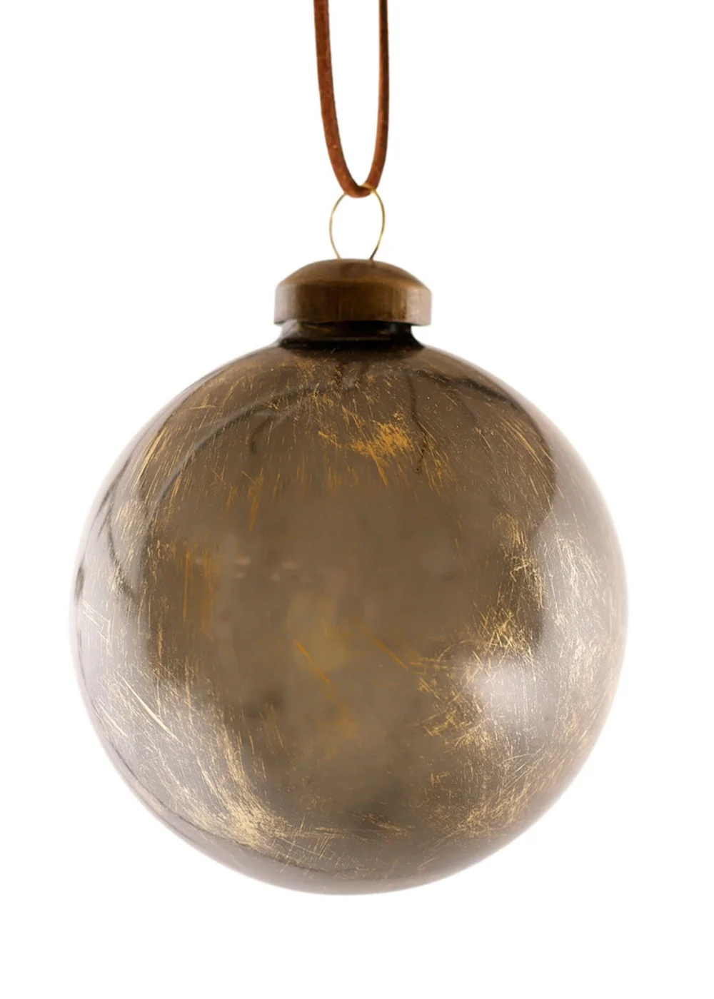 Charles Bentley Pack of 12 Industrial Inspired Glass Baubles (Diameter 8cm) - One Size Image 2