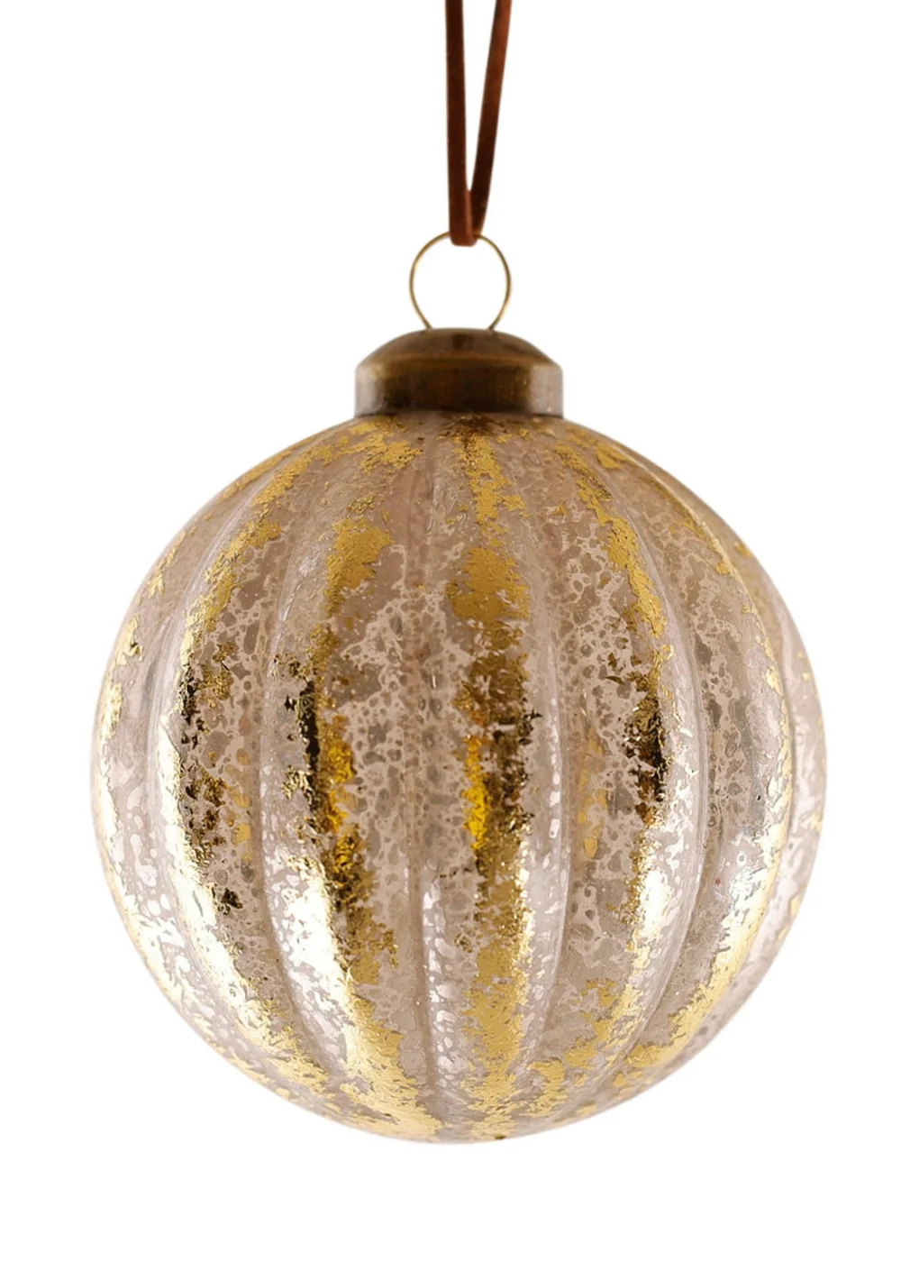 Charles Bentley Pack of 12 Industrial Inspired Glass Baubles (Diameter 8cm) - One Size Image 3