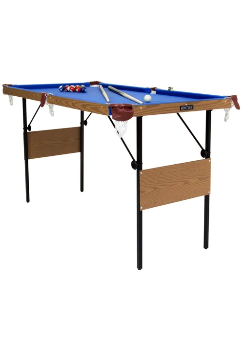 Charles Bentley 6in Pool Table Blue (4ft) - One Size Image 1