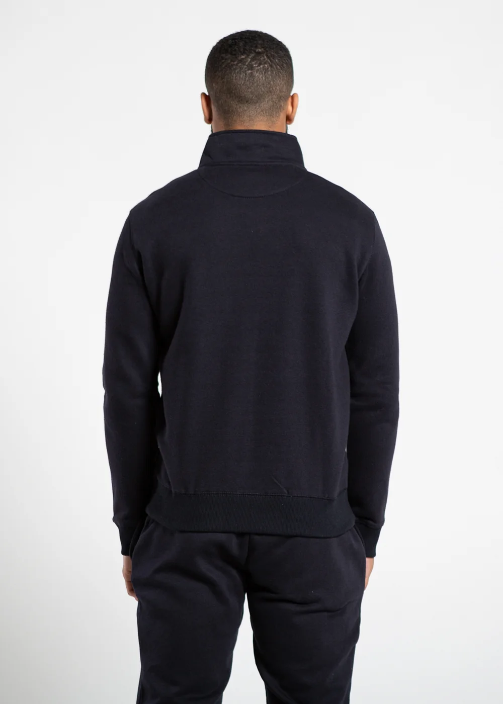 French Connection Navy Cotton Blend Zip Jumper & Jogger Tracksuit Co-Ord - Small Image 4