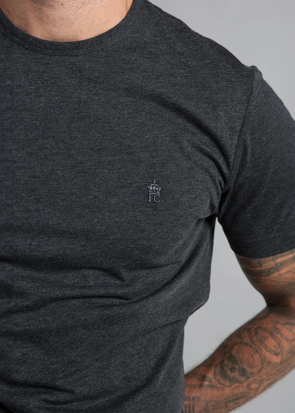 French Connection Charcoal Cotton Blend T-Shirt & Jogger Set - Extra small Image 5