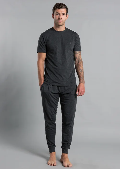 French Connection Charcoal Cotton Blend T-Shirt & Jogger Set - Extra small Image 1