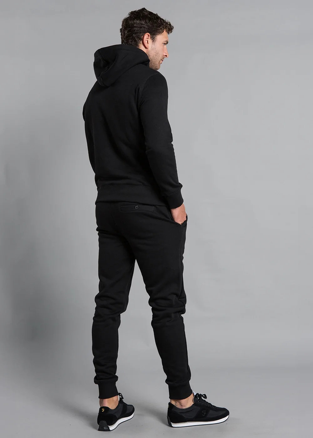 French Connection Black Cotton Blend Hoody & Jogger Tracksuit Co-Ord - Small Image 5