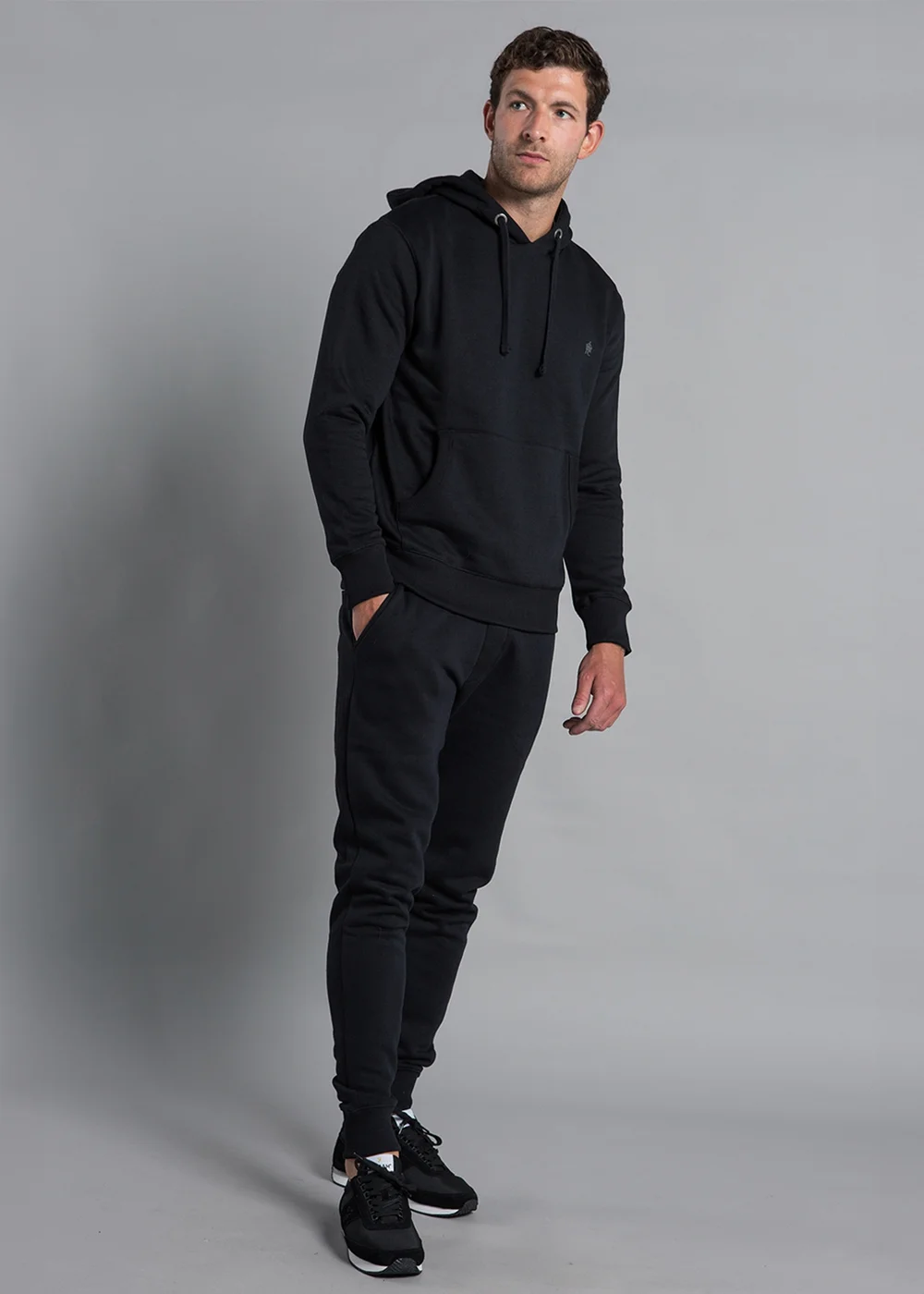 French Connection Navy Cotton Blend Hoody & Jogger Tracksuit Co-Ord - Small Image 1