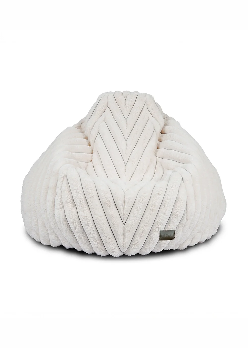 rucomfy Ribbed Faux Fur Slouchbag Ivory Beanbag - One Size Image 2