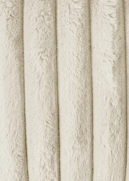 rucomfy Ribbed Faux Fur Slouchbag Cream Beanbag - One Size Image 3