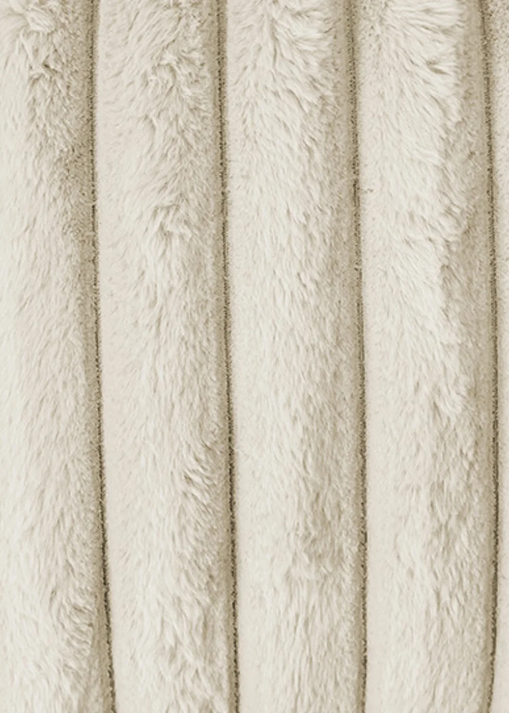 rucomfy Ribbed Faux Fur Zen Chair Cream Beanbag - One Size Image 4