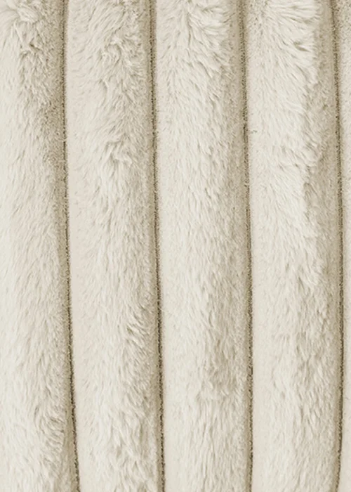 rucomfy Ribbed Faux Fur Zen Chair Cream Beanbag - One Size Image 4