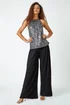 Roman Black Pleated Glitter Stretch Trousers - 24 Image 3