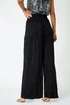 Roman Black Pleated Glitter Stretch Trousers - 24 Image 4