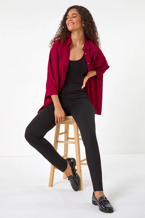 Roman Black Pocket Detail Stretch Ponte Trouser - 10 Image 3