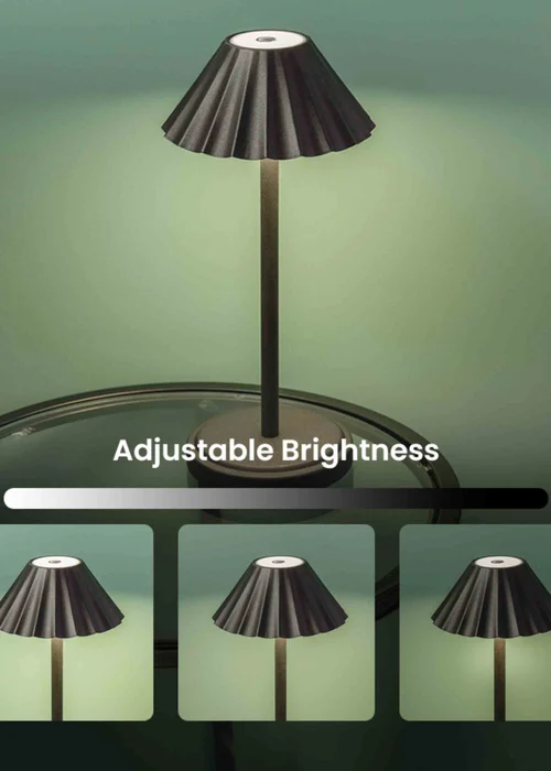 ValueLights Avery Dimmable Black Table Lamp with Black Shade Integrated LED - One Size Image 4