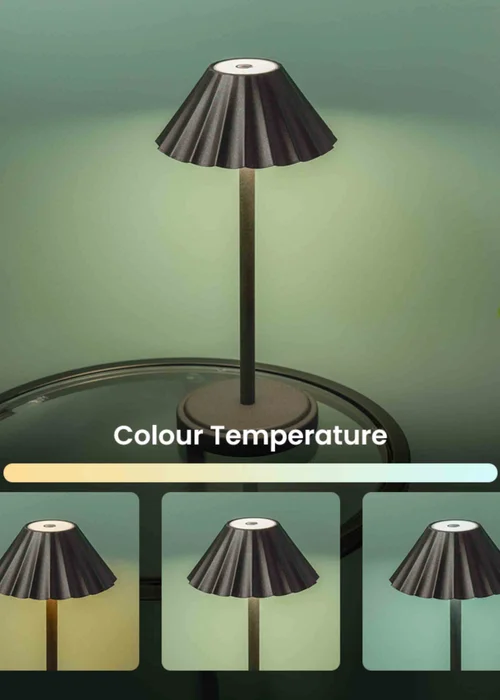 ValueLights Avery Dimmable Black Table Lamp with Black Shade Integrated LED - One Size Image 5
