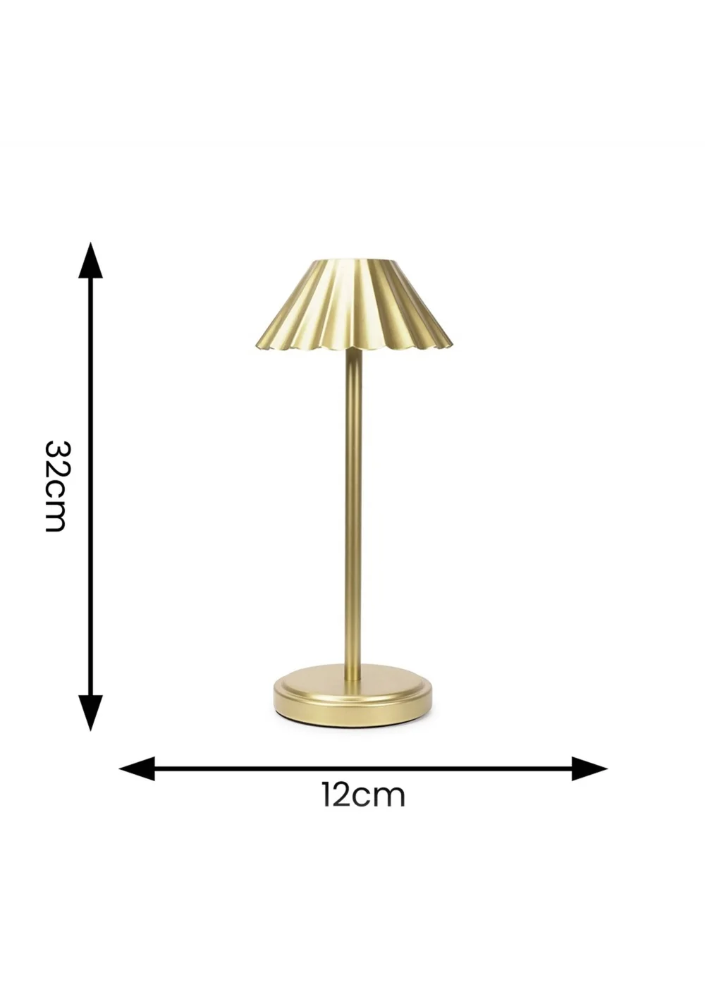 ValueLights Avery Dimmable Gold Table Lamp with Gold Shade Integrated LED - One Size Image 6