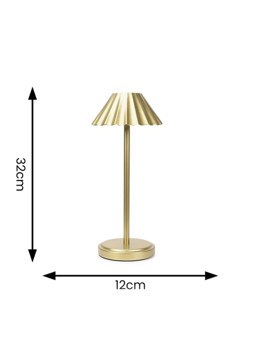 ValueLights Avery Dimmable Gold Table Lamp with Gold Shade Integrated LED - One Size Image 6