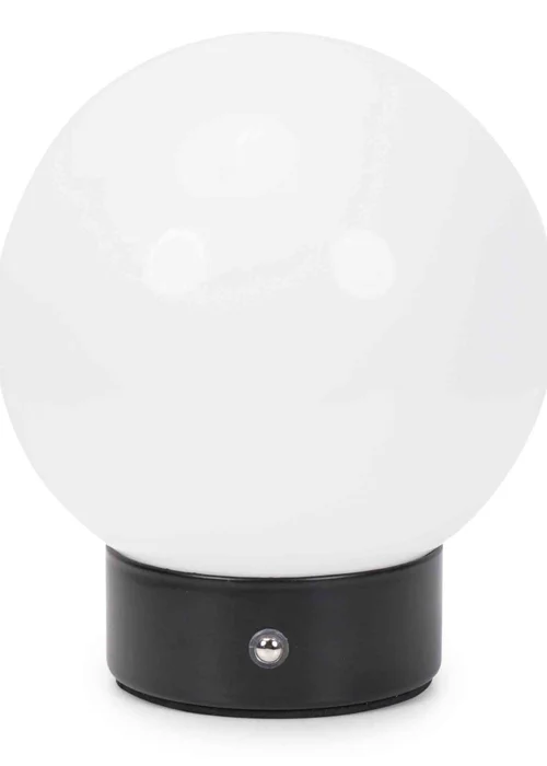 ValueLights Atlas Frosted White Table Lamp with White Shade Integrated LED - One Size Image 4