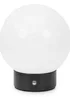 ValueLights Atlas Frosted White Table Lamp with White Shade Integrated LED - One Size Image 4