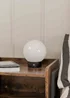 ValueLights Atlas Frosted White Table Lamp with White Shade Integrated LED - One Size Image 2