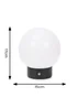 ValueLights Atlas Frosted White Table Lamp with White Shade Integrated LED - One Size Image 5