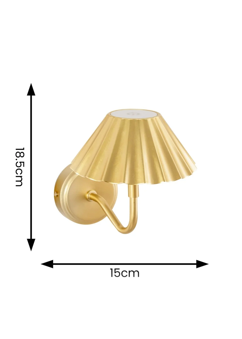 ValueLights Dimmable Gold Wall Light with Gold Shade Integrated LED - One Size Image 5