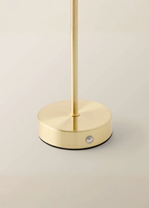 ValueLights Dimmable Gold Table Lamp with Globe Shade Integrated LED - One Size Image 5