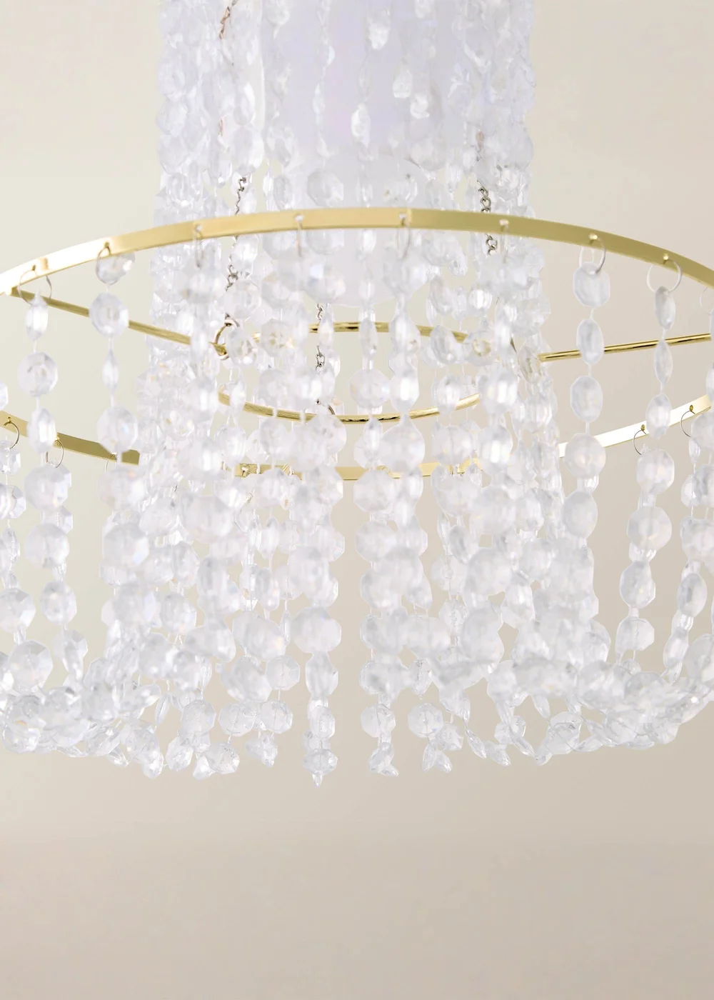ValueLights Tegan Polished Gold Tiered Ceiling Pendant Droplets Shade (28cm x 28cm x 28cm) - One Size Image 4