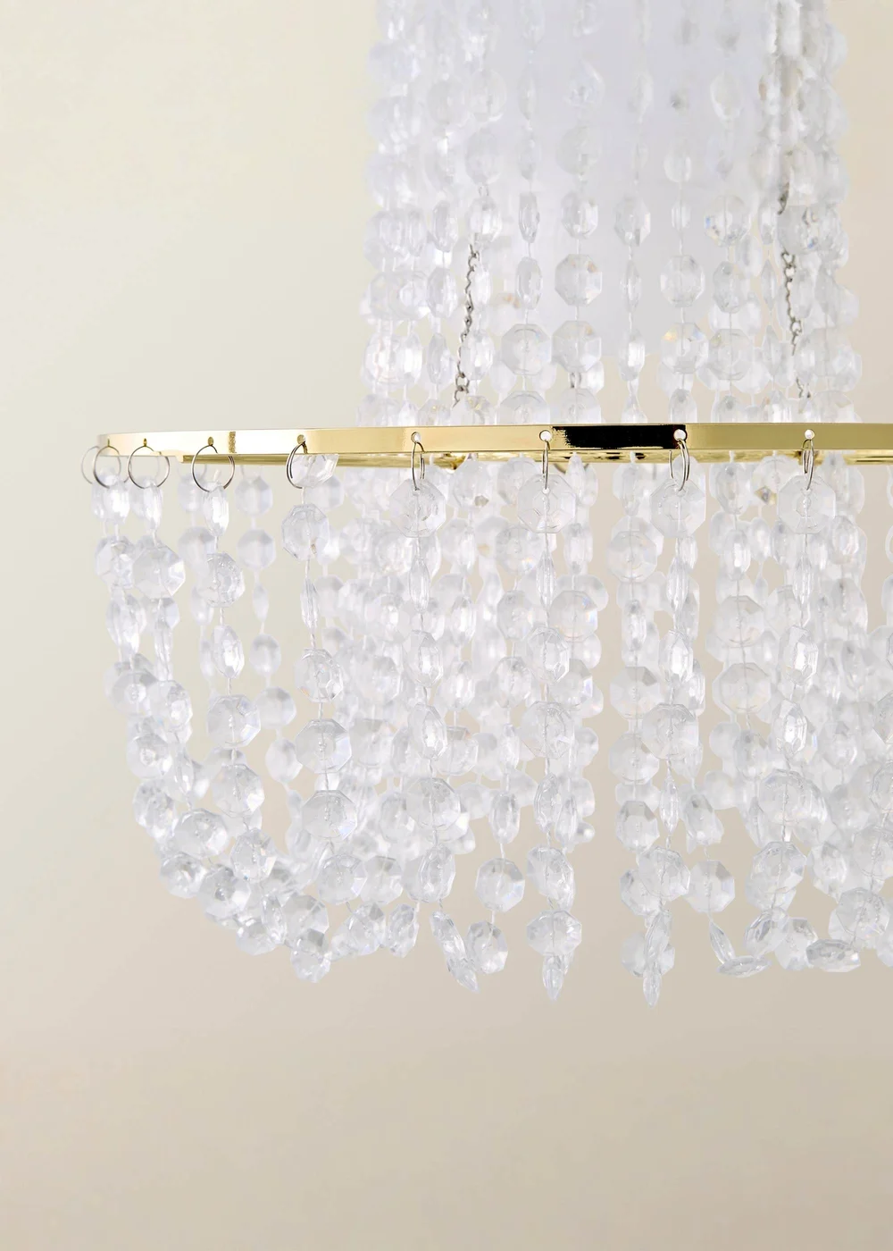 ValueLights Tegan Polished Gold Tiered Ceiling Pendant Droplets Shade (28cm x 28cm x 28cm) - One Size Image 5