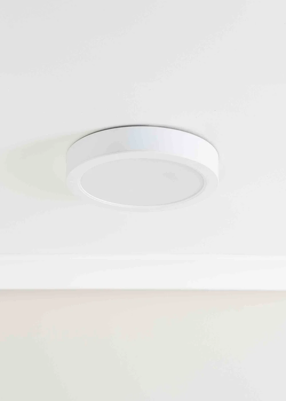ValueLights Matte White Flush Light with White Dome Shade Integrated LED - One Size Image 2