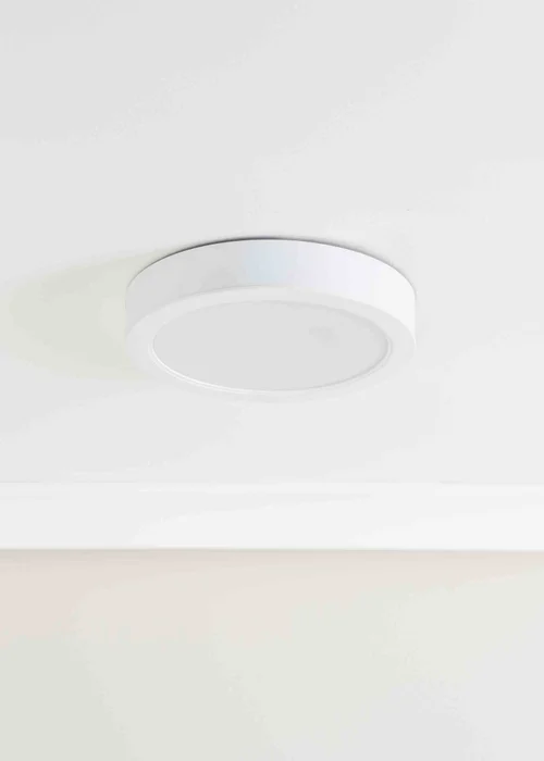 ValueLights Matte White Flush Light with White Dome Shade Integrated LED - One Size Image 2