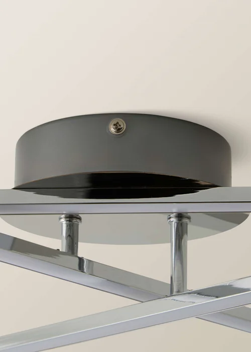 ValueLights Infinity Polished Silver Flush Light Integrated LED (10.5cm x 34cm x 37cm) - One Size Image 5