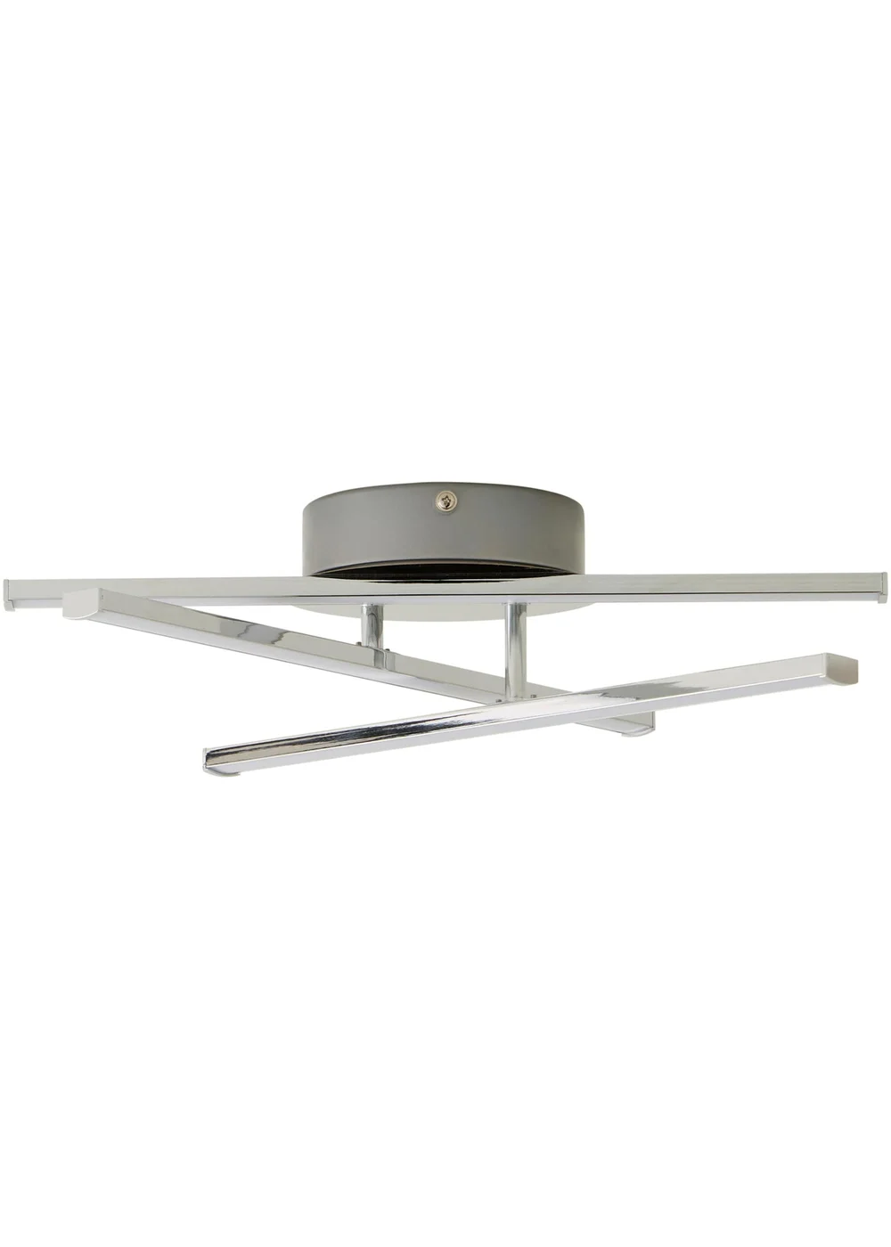 ValueLights Infinity Polished Silver Flush Light Integrated LED (10.5cm x 34cm x 37cm) - One Size Image 2