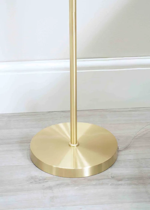 ValueLights Frenchie Gold Floor Lamp with Pink Globe Shade (150cm x 25cm x 25cm) - One Size Image 4