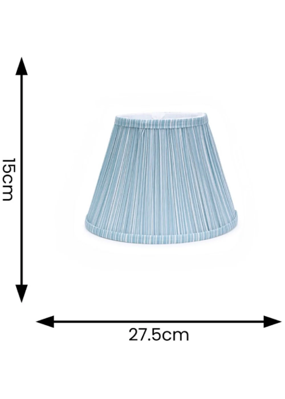 ValueLights Small Laurenne Fabric Blue Tapered Ceiling Pendant Shade (15cm x 27.5cm x 27.5cm) - One Size Image 4