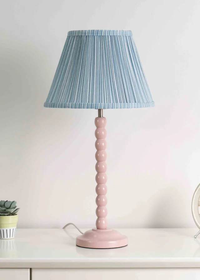 ValueLights Small Laurenne Fabric Blue Tapered Ceiling Pendant Shade (15cm x 27.5cm x 27.5cm)