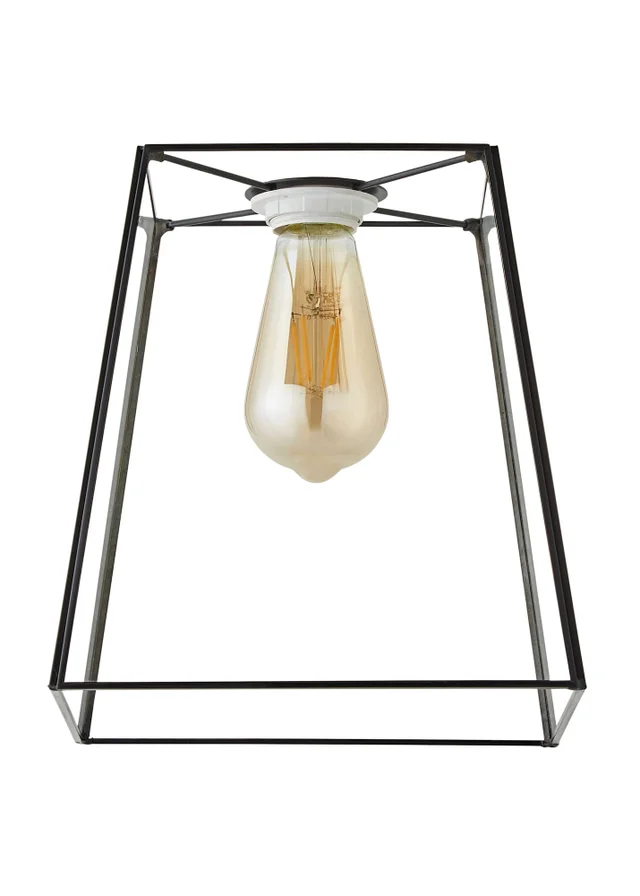 ValueLights Susie Glass Black Easy Fit Ceiling Lampshade