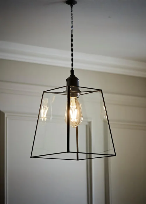 ValueLights Susie Glass Black Easy Fit Ceiling Lampshade - One Size Image 1