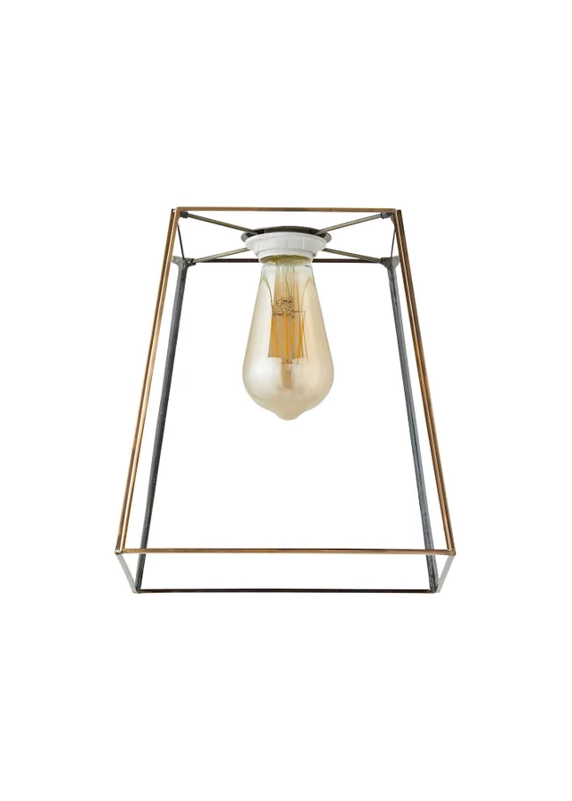 ValueLights Susie Glass Brushed Brass Easy Fit Ceiling Lampshade