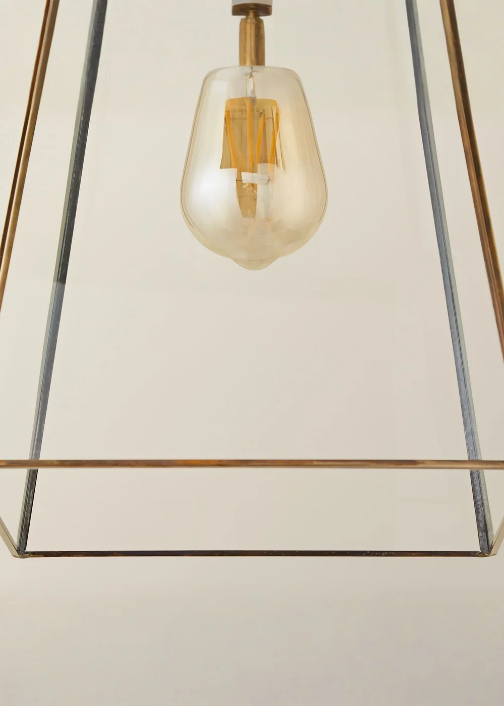 ValueLights Susie Glass Brushed Brass Easy Fit Ceiling Lampshade - One Size Image 5