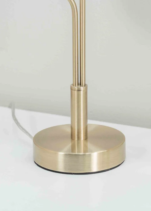 ValueLights Amelie Gold Table Lamp with Grey Rectangular Shade - One Size Image 5