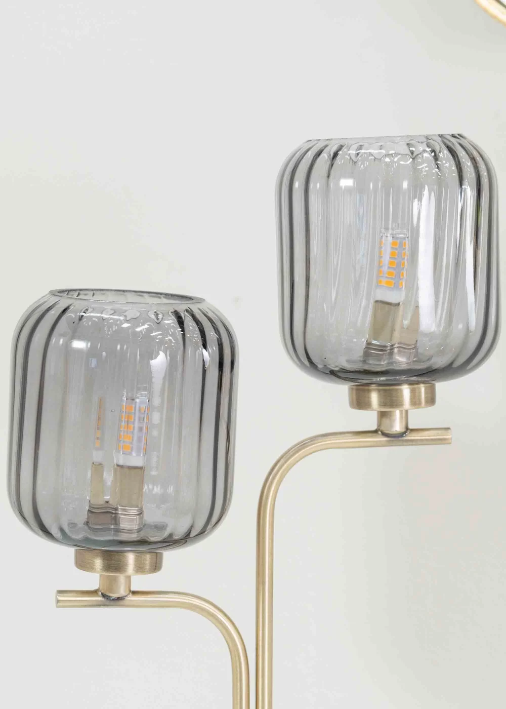 ValueLights Amelie Gold Table Lamp with Grey Rectangular Shade - One Size Image 4