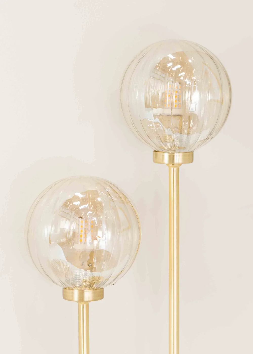 ValueLights Chessy Gold Table Lamp with Gold Globe Shade (42cm x 18.5cm x 12cm) - One Size Image 4