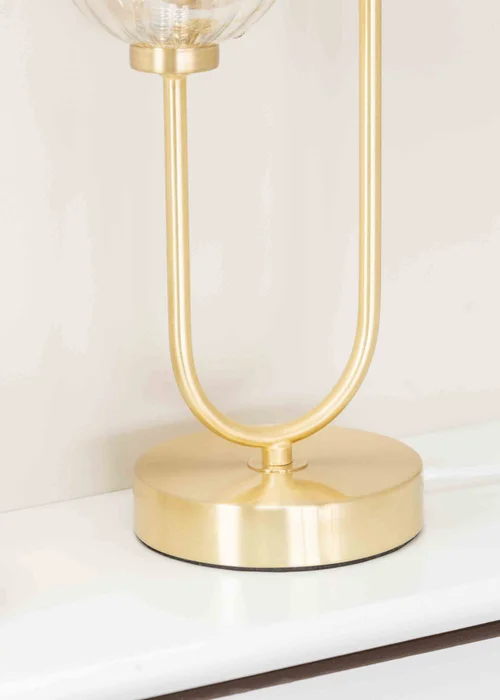 ValueLights Chessy Gold Table Lamp with Gold Globe Shade (42cm x 18.5cm x 12cm) - One Size Image 5