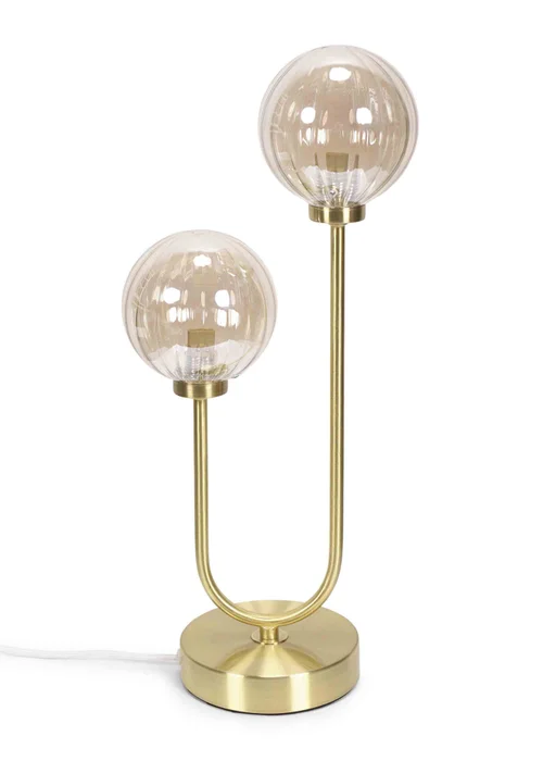 ValueLights Chessy Gold Table Lamp with Gold Globe Shade (42cm x 18.5cm x 12cm) - One Size Image 3