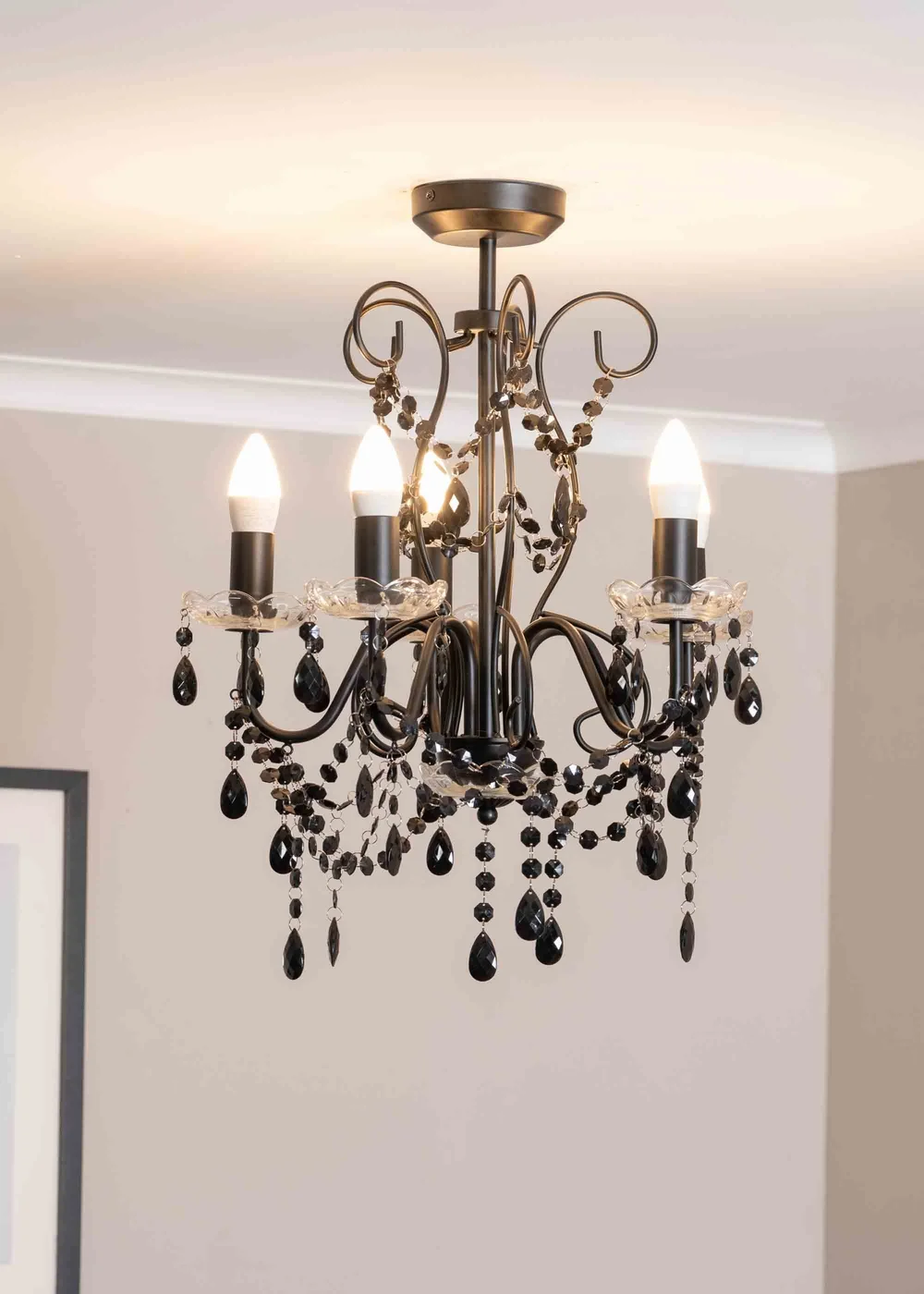 ValueLights Viscount Black Pendant Light (57cm x 45cm x 45cm) - One Size Image 1