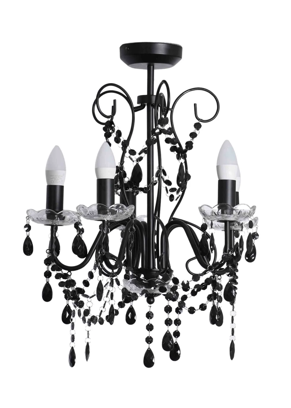 ValueLights Viscount Black Pendant Light (57cm x 45cm x 45cm) - One Size Image 2